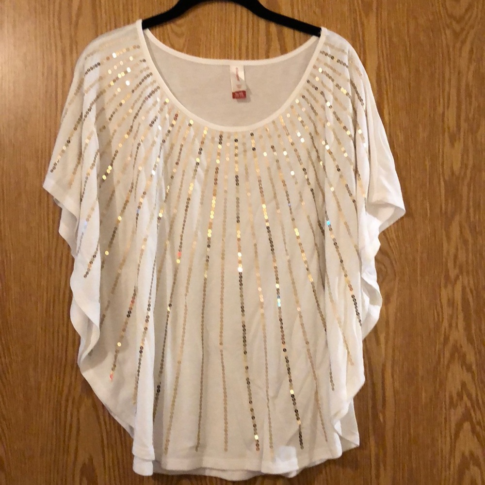 Women’s White Sequence Top